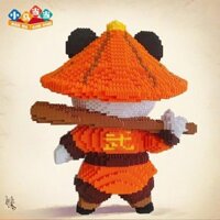 Pony Dangdang đồng thương hiệu Kung Fu Panda tương thích Pony Dangdang đồng thương hiệu cực lớn Kung Fu Panda Lego Khối xây dựng Đồ chơi Đồ trang trí Búp bê quà tặng ghép tay 19.76