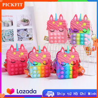 Pop It Fidget Rainbow Color Bubble Bag Toy Crossbody Bag Túi Kỳ Lân Giải Tỏa Căng Thẳng Mini đeo Chéo Siêu Xinh Cho Bé