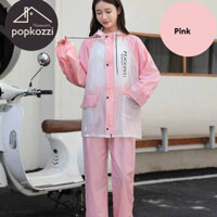 Popkozzi bộ quần áo mưa mỏng tay dài chất lượng cao