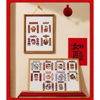 Popmart Giàu Có Rắn Năm Mới Series MINI Lễ Hội Mùa Xuân Câu Đối Tủ Lạnh Miếng Dán Đồ Chơi Nghệ Thuật Chính Thức