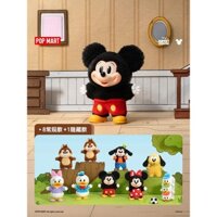 POPMART Mickey Family Dòng Mặt Dây Dễ Thương Cùng Nhau, Hộp Mù Handmade, Nhồi Bông Disney, chính thức của POP MART