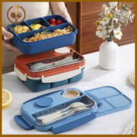 Popubear Bữa Ăn Chuẩn Bị Hộp Cơm Trưa Tích Hợp Hộp Đựng Gia Vị Hộp Cơm Trưa 1300ml Bento Hộp Cơm Trưa 4 Hộp Đựng Chống Rò Rỉ Có Dụng Cụ Bảo Quản Thực Phẩm Cho Đông Nam