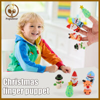 Popubear Giáng Sinh Ngón Tay Con Rối Ngón Tay Câu Chuyện Bộ 5 Chiếc Giáng Sinh Ngón Tay Con Rối Bộ Silicone Nai Sừng Tấm Ông Già Noel Người Tuyết Cây Đồ Chơi Nhập Vai Kể Chuyện Vui Vẻ Học Tập