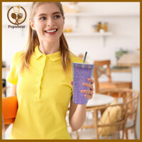 Popubear Lấp Lánh Kim Cương Giả Cốc Giữ Nhiệt Nữ Bình Nước Lấp Lánh Kim Cương Giả Cách Nhiệt Tumbler Có Nắp Ống Hút Món Quà Hoàn Hảo Cho Ngày Lễ Tình Nhân Sinh Nhật Bling