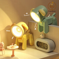 Popubear-led Đèn Đọc Sách Sạc Một Phím Bắt Đầu Linh Hoạt Limbs Nhấp Nháy Miễn Phí Đáng Yêu Xuất Hiện Hoạt Hình Con Chó Con Đèn Ngủ Mini Để Bàn Trang Trí Đồ Dùng Dự Tiệc
