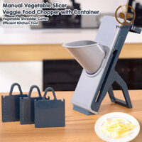 Popubear-manual Rau Máy Thái Có Hộp Đựng Xay Salad Đa Năng Cho Khoai Tây Dưa Chui Cà Rốt Hành Nhà Bếp Cắt Thực Phẩm Và Dicer