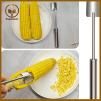 Popubear Quick Corn Kernel Remover Máy bóc vỏ ngô bằng thép không gỉ Bộ dụng cụ bóc vỏ ngô dễ dàng để loại bỏ hạt nhân nhanh Tay cầm tiện dụng Người trợ giúp nhà bếp