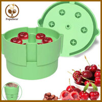 Popubear Thân thiện với người dùng Dụng cụ loại bỏ Corer 6 lỗ bằng thép không gỉ Cherry Olive Pitter Tool Dễ dàng làm sạch Máy loại bỏ lõi di động cho Prunes Dụng cụ hái trái cây đa chức năng