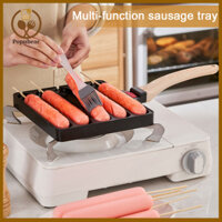 Popubear Thiết bị nấu xúc xích an toàn và hiệu quả Máy xúc xích đa năng 5 lưới Chảo nướng xúc xích Khay nướng bánh chống dính cho nhà bếp Bữa sáng Nấu ăn ngoài trời Ngô cho chó nóng