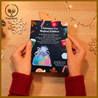 Popubear Trang trí Giáng sinh ngoài trời Đá phát sáng 11 viên sỏi ma thuật phát sáng cho hộp đêm Giáng sinh Chất độn trang trí sân vườn ngoài trời với thẻ yêu thích của người mua Đông Nam Á