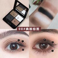 Popular#All Matte Eyeshadow Palette Earth Color Gray Black Smear-Proof Makeup Blue Newbie Beginner Student Children's Stage Makeup6vv