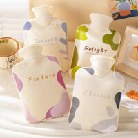 Popular#Hot Water Bag Water Injection Hot Water Bottle Irrigation Student Hot Compress Warm Belly Female Physiological Period Warm Palace Removable and Washable Large Capacity6vv