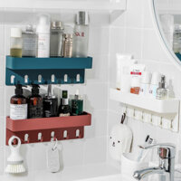 Popular#ZT 1099Same Punch-Free Seamless Rack with Hook Bathroom Storage Rack Bathroom Wall6vv