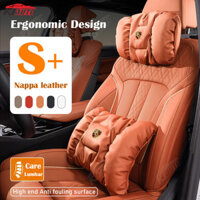 Porsche Cloud Cotton Tựa Đầu Gối Thắt Lưng Hỗ Trợ Cao Cấp Chống Mọc Da Phụ Kiện Xe Hơi Sang Trọng Cho Carrera Gts Turbo Macan Cayenne Cayman 718 Boxster 911 Panamera