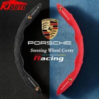 Porsche Vỏ Bọc Vô Lăng Xe Hơi Bằng Da Lộn Chống Trượt Thấm Hút Mồ Hôi Tốt Cho carrera gts turbo cayenne cayman 718 boxster 911 panamera