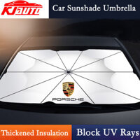 Porsche Xe Phía Trước Kính Chắn Gió Khối Che Nắng Tia UV Cách Nhiệt Chống Nắng Phụ Kiện Nội Thất Ô Tô Cho Xe Carrera gts turbo macan Cayenne Cayman 718 Boxster 911 Panamera