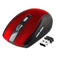 Portable 1800DPI Wireless Mouse Mice For LaptopDesktop with Receiver1 - Red