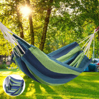 Portable Canvas Hammock Travelling Outdoor Picnic Wooden Swing Chair Camping Hanging Bed Garden Furniture with Backpack