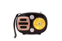 Portable FM Radio with Bluetooth Speaker and SD Card Player 3-in-1 AM FM Radio Media Speaker MP3 Music Player Support TF Card/USB Disk