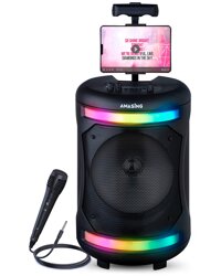 Portable Karaoke Machine for Adults and Kids Powerful Bluetooth Audio Speakers with Vibrant LED Lights and Plug-in Microphone. Best Christmas & Bir...