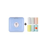 Portable Notes Printer, Mini Portable Photo Printer, Thermal Bluetooth Label Printer with 6 Printing Paper, 57mm Mini WirelessThermal Image Photo P...
