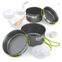 Portable Outdoor Tableware Camping Cookware 2-3 People Multifunctional Portable Cooking Set for Outdoor Stove