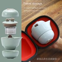 Portable Ruyao Ruyi Express Cup single pot two cups travel kung fu tea set customized LOGO KIP4