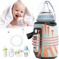 Portable USB Milk Bottle Warmer for Travelling Portable Bottle Warmer, Travel Bottle Warmer for Breastmilk, Bottle Warmer with LCD Display