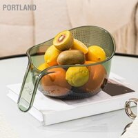 Portland Máy Giặt Nhựa Cơm Lọc Rây Có Tay Cầm Cho Rau Củ Quả Đậu Pasta Phụ Kiện Nhà Bếp Xanh