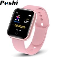 Poshi Nữ Đồng hồ thông minh Vòng đeo tay thể thao đa chức năng Dây đeo cổ tay thông minh Chống nước Theo dõi sức khỏe toàn màn hình cảm ứng Đồng hồ thông minh nhịp tim cho Android Ios