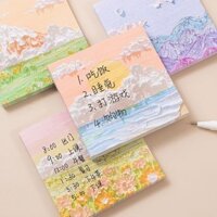 Post-it Notes Phong Cách Sử Dụng Cao Tranh Sơn Dầu Có Thể Dán Đại Học Trường Trung Học Thẻ Tin Nhắn Dễ Thương Post-it Ghi Chú Giá Rẻ 9.