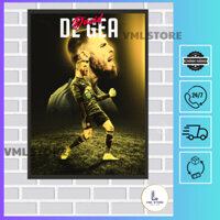 Poster David De Gea CLB MU ,Khung Ảnh Bóng Đá-Tranh Treo Tường Decor Trang Trí (Gồm Poster + Khung)