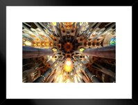 Poster Foundry Divine Light La Sagrada Familia Catholic Church Photo Matted Framed Art Print Wall Decor 26x20 inch