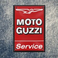 Poster Kim Loại Treo Tường In Hình Moto Guzzi