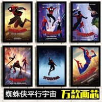 Poster Người Nhện Trong Vũ Trụ Nhện Siêu Anh Hùng Anime Manga Khung Tranh Gỗ Nguyên Khối Trang Trí Tranh Treo 8B3I