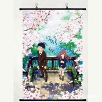 Poster vải anime A Slient Voice 60x90 - Koe no Katachi - Dáng hình thanh âm tranh vải