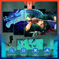 Poster Zoro, tranh dán tường anime bộ 5 tấm canvas không thấm nước. Thích hợp cho decor ngôi nhà và phòng ngủ của bạn.