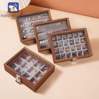 Poter LIMIT Hộp đựng trang sức bằng gỗ Dung tích lớn Hộp đựng nhẫn Quà tặng nữ