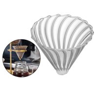 Pour Over Coffee Dripper Glass Slow Drip Reusable Single Cup Coffee Maker for Home, Cafe, Restaurants Cone Filters