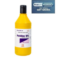 Povidine 10% 500ml nắp đen CHÍNH HÃNG THẬT 100% (cồn đỏ) sát trùng, khử khuẩn vết thương hở chuyên dùng ở spa, thẩm mỹ