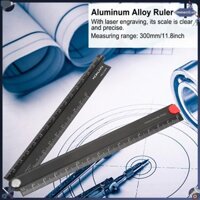 Power Helper Thước gấp Kadimendium Hợp kim nhôm Độ chính xác cao Hình chữ L Máy gia công Kim loại gấp 90° Văn phòng phẩm Công cụ định vị phụ trợ Dụng cụ công nghiệp 300mm