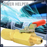 Power Helper Van ngắt thủ công bằng đồng thẳng 1/4in R410A/R134A/R12 cho thiết bị điện lạnh