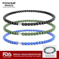 Power Ionics Vòng Tay Chuỗi Hạt Tourmaline Tự Nhiên Màu Xanh Dương / Đen / Xanh Lá Cây Chăm Sóc Sức Khỏe Cho Người Yêu