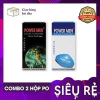 POWER MEN CÁ NGỰA ĐEN VÀ BAO CAO SU POWER MEN SIÊU MỎNG