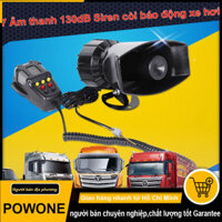 POWONE Còi hú 12V 100W Còi báo động Loa cảnh cầm tay 7 âm Không thấm nước Miệng vuông