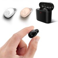 Poya New BL1 Invisible Wireless Bluetooth Earphone Portable Single Mini in ear Sports Headset For Mobile Phone With Charger box Mic（700mah）