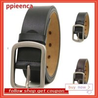 Ppieenca Men Belt Genuine Leather Alloy Buckle Casual Classic Dress Belt for Man Suits Uniform