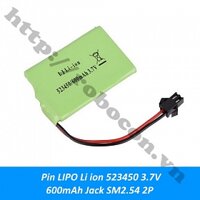 PPKP337 Pin LIPO 523450 3.7V 600mAh Jack SM2.54 2P