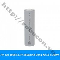 PPKP338 Pin Sạc 18650 3.7V 2600mAh Dòng Xả 5C 9.36Wh