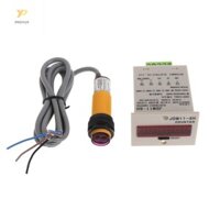 Ppy 1-999999 Bộ đếm Màn hình LED 6 chữ số Công tắc cảm biến quang điện NPN có thể điều chỉnh
